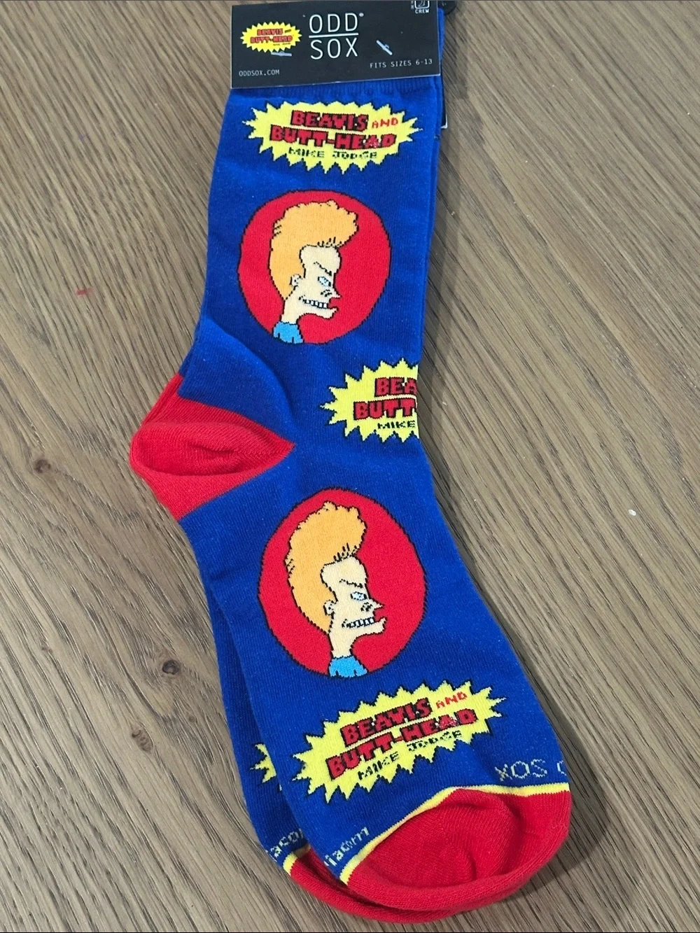 Beavis and Butt-Head Blue Novelty Crew Socks